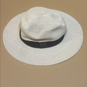 Roxy Beige Wide Brim Hat with Black Band